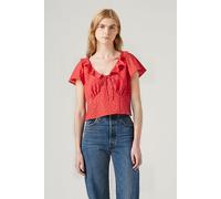 Levi's Mylene Blouse Galia Dot Coral Red Print size M | Blouses Outlet | Women | Orange M