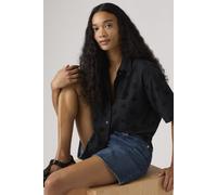 Levi's Novelty Harlie Short Sleeve Cropped Shirt size M | Button-Down Shirts Outlet | Women M