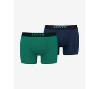 Levi's Optical Illusion Organic Cotton Boxer Shorts Dark Green Cobalt Blue (2 Units) - S