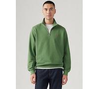 Levi's Original Hallmark Logo 1/4 Zip Sweat Top - Khaki, Khaki, Size S, Men Khaki