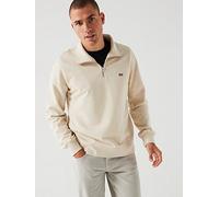 Levi's Original Housemark 1/4 Zip Sweat Top - Beige, Beige, Size M, Men Beige