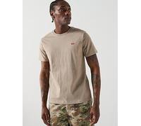Levi's Original Housemark Logo Short Sleeve T-Shirt, Beige, Size M, Men Beige