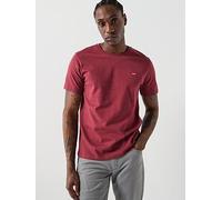 Levi's Original Housemark Logo Short Sleeve T-Shirt, Dark Red, Size M, Men Dark Red