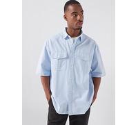 Levi's Pacifica Loose Fit Short Sleeve Shirt, Light Blue, Size Xl, Men Light Blue