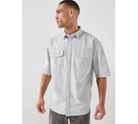 Levi's Pacifica Stripe Loose Fit Short Sleeve Shirt, Grey, Size Xl, Men Grey