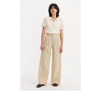 Levi's Pleated Wide-leg & Flared Jeans Pant Beige size W26L30 | Wide Pants Outlet | Women | Brown W26L30