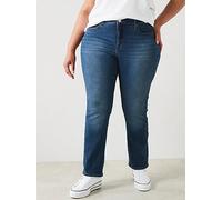 Levi's Plus 314 Shaping Straight Jeans - Zealous Blue Plus, Blue, Size Us 20 = Uk 24, Inside Leg Regular, Women Blue