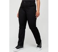 Levi's Women's Plus Size 314 Shaping Straight Jeans, Soft Black 2, 18 M