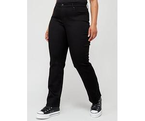 Levi's Plus 314T Shaping Straight Jeans (plus Size), Black, Size Us 18 = Uk 22, Women Black