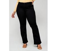 Levi's Plus 315 Shaping Bootcut Jeans - Soft Black, Black, Size Us 14 = Uk 18, Inside Leg Short, Women Black
