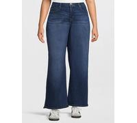 Levi's Plus 318 Shaping Wide-Leg Jeans, Navy, Size 14, Inside Leg Regular, Women Navy