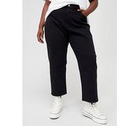 Levi's Plus 501 Crop Straight Leg Jean, Black, Size Us 22 = Uk 26, Women Black