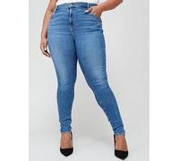 Levi's Plus 720™ High Rise Super Skinny Jean - Love Song Mid Blue, Blue, Size Us 22 = Uk 26, Inside Leg Short, Women Blue