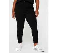 Levi's Plus 721 High-rise Skinny Jeans (plus Size), Black, Size Us 18 = Uk 22, Inside Leg Regular, Women Black