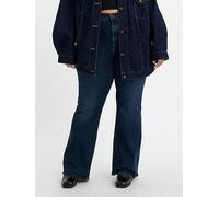 Levi's Plus 726™ Plus High Rise Flare Jeans - Blue Swell, Blue, Size Us 14 = Uk 18, Inside Leg Short, Women Blue