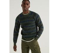 Levi's Presidio Raglan Stripe Knitted Jumper, Grey, Size L, Men Grey