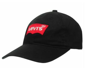 LEVIS RED TAB BATWING EMBROIDERY LOGO BASEBALL CAP 228054 - BLACK