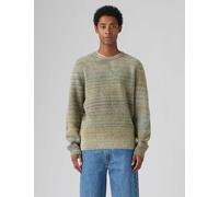 Levi's Regular Fit Striped Crew Neck Jumper Green Mix