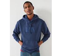 Levi's Relaxed Back Graphic Fleece Logo Hoodie, Dark Blue, Size S, Men Dark Blue