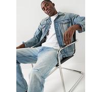 Levi's Relaxed Fit Denim Trucker Jacket, Light Blue, Size L, Men Light Blue