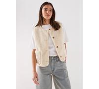 Levi's Rema Sherpa Vest Gilet, White, Size Xs, Women White