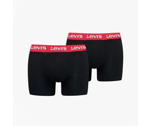Levi's REPEAT LOGO Mens 3-Pack Trunks Black/Red - Small