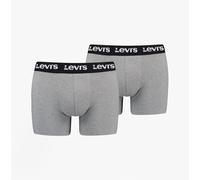 Levi's Repeat Logo Mens 3-pack Trunks Middle Grey Melange Cotton - Size Medium