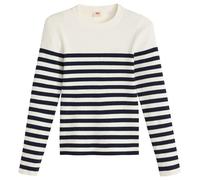Levi's Rib Crew Sweater Adrienne Stripe Egret S, Adrienne Stripe Egre, XS