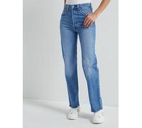 Levi's Ribcage Straight Ankle Jeans, Blue, Size 28, Inside Leg 29, Women Blue