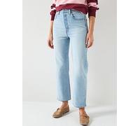 Levi's Ribcage Straight Ankle Jeans, Blue, Size 29, Inside Leg 29, Women Blue