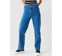 Levi's Ribcage Straight Ankle Medium Indigo Jean - Jazz Pop, Blue, Size 27, Inside Leg 29, Women Blue