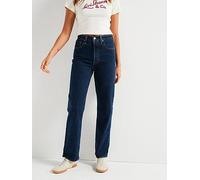 Levi's Ribcage Straight Leg Ankle Jean - Salsa, Blue, Size 27, Inside Leg 29, Women Blue