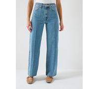 Levi's Ribcage Wide Leg Belted Jeans, Blue, Size 28, Inside Leg 30, Women Blue