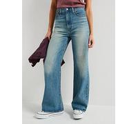 Levi's Ribcage Wide Leg Jeans - Tint Story Blue, Blue, Size 27, Inside Leg 32, Women Blue