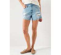 Levi's Ribcage Zip Shorts, Blue, Size 31, Women Blue