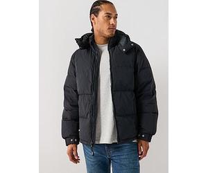 Levi's Rockridge Hooded Short Padded Jacket, Black, Size Xl, Men Black