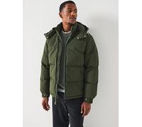 Levi's Rockridge Hooded Short Padded Jacket - Khaki, Khaki, Size S, Men Khaki