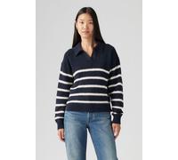 Levi's Satellite Polo Sweater Marine Stripe size XS | Knitted Sweaters Outlet | Women XS