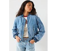 Levi's Scout Western Bomber, Blue, Size S, Women Blue