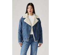Levis Women's Sherpa Flight Insulated Denim Jacket 10 (S) Blue