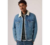 Levi's Sherpa Lined Denim Trucker Jacket Blue Mix