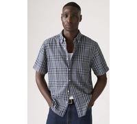 Levi's Men's Shirt Short Sleeve, Relaxed Fit, Blue (Kesey Plaid Vintage), L