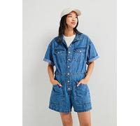 Levi's Short-sleeve Surplus Romper, Blue, Size L, Women Blue