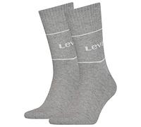 Levi's Short Sock, Grey Melange, 39/42 (Pack of 2)