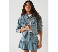 Levi's Shrunken '90s Trucker, Blue, Size Xs, Women Blue