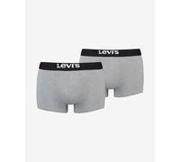 Levi's Solid Basic Organic Cotton Boxer Shorts Grey Black (2 Units) - XL