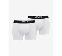 Levi's Solid Basic Organic Cotton Stripe Boxer Shorts White Black (2 Units) - M