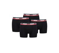 Levi's Sportswear Logo Men's Boxer Shorts Underwear Organic Cotton Pack of 4, black, XL