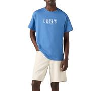 Levi's Men's Ss Relaxed Fit Tee T-Shirt, Serif Logo Dutch Blue, S