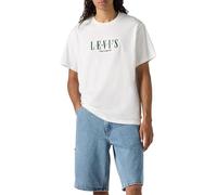 Levi's Men's Ss Relaxed Fit Tee T-Shirt, Serif Logo White+, S